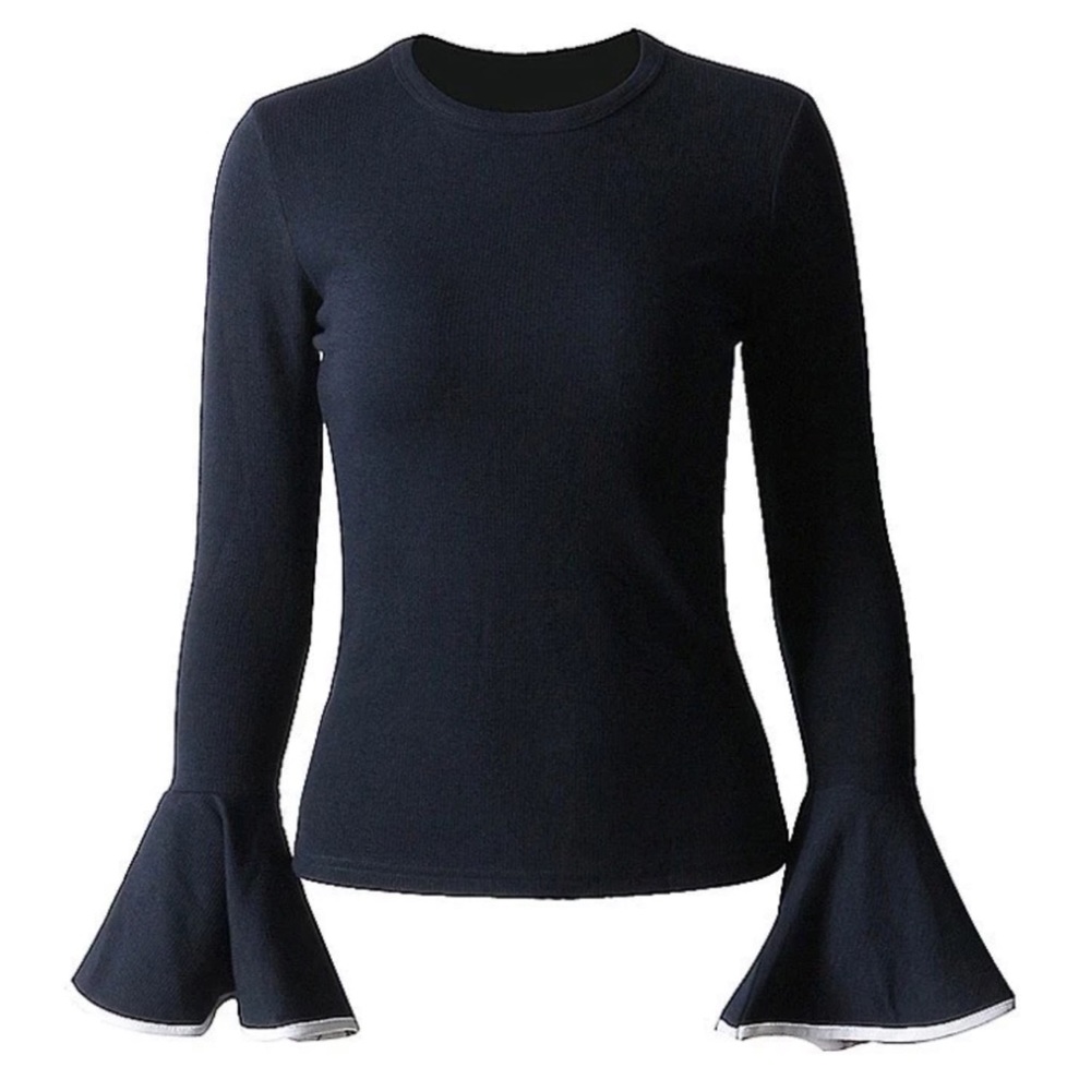 ‼️PRICE FIRM LAST CALL Flared Sleeve Stretch Top - Picture 4 of 5